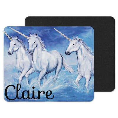 Unicorn Trio Custom Personalized Mouse Pad - image1